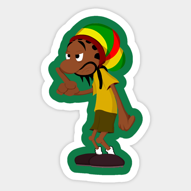 reggae jamaican Rasta Sticker TeePublic